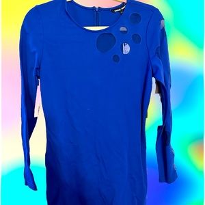 Blue Samuel Dong holiday cocktail dress size small